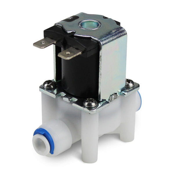 1/4" 24V Inlet Water Solenoid Valve N/C Normally Closed Flow Switch Quick Connect for RO Reverse Osmosis Pure System