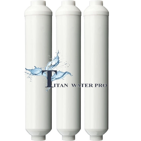 3 Reverse Osmosis Inline Inline Carbon GAC Water Filters 2"x10" 1/4" FNPT - NSF