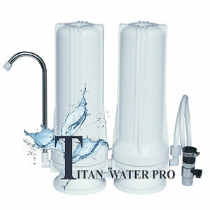 Counter Top Water Filter System - 2 Stage Water Filter - Chlorine,VOC's & Fluoride Removal/reduction