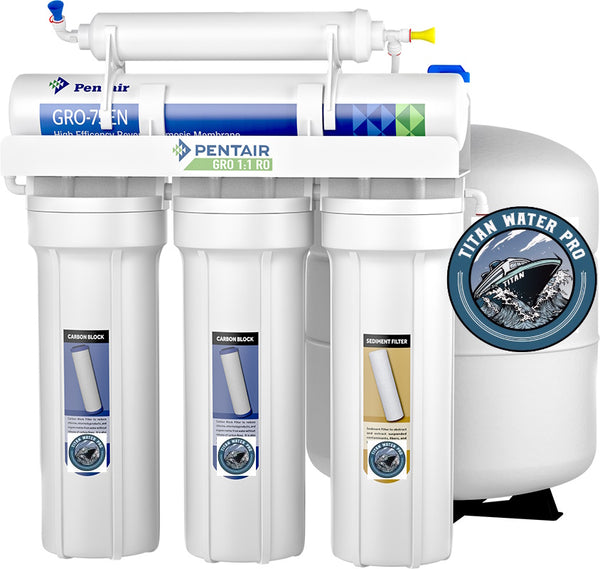 RO-Reverse Osmosis Water Filtration System 1:1 Ratio Pentair GRO 50 Hi Recovery