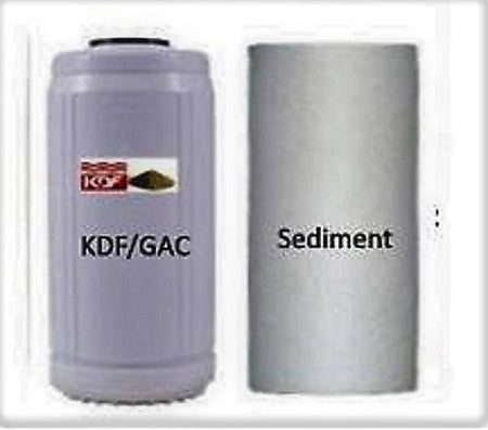 Water Filter Replacement Set Big Blue KDF85/GAC - Sediment Cartridge 10" x 4.5"