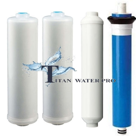 RO Inline Water Filter/Membrane 150 GPD  Replacement Set - 4 PC HD Units