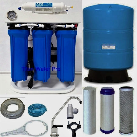RO Reverse Osmosis Water Filter System w/ Booster Pump- 400 GPD - 20 Gallon Tank