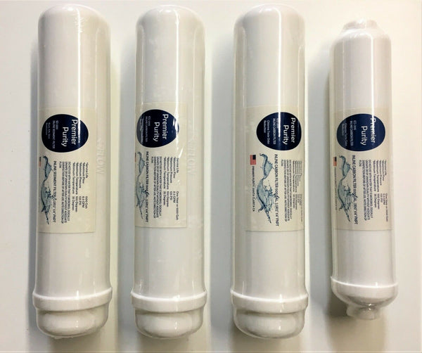 4 Inline Filter Sets for Portable, Counter Top replacement water filter set