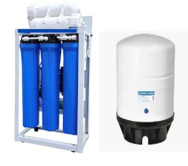 Reverse Osmosis Water Filtration - 600 GPD -Manual Flush Valve - 14 G Tank