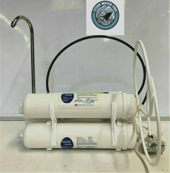 Titan Water Heavy Duty Counter Top Reverse Osmosis ALKALINE Water Filter 75 GPD
