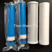 Water Filter/Membrane Replacement Set for our 4 Stage System Sediment/Carbon ~ 2 x 150 GPD Membrane
