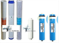 Water Filters Replacement Set Sediment, GAC, Carbon Block, 2 x 400 GPD Membrane (800 GPD RO Systems)