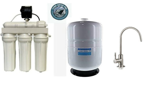 6 Stage Reverse Osmosis Water Filter 50 GPD Alkaline Permeate Pump ERP 500 TP35