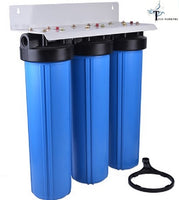 Big Blue Water Filter 20"x4.5" - 1" NPT Sediment/Flouride reduction BoneChar,Activated Alumina,KDF85 Blend/Carbon Block