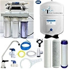 RO Dual Use Reverse Osmosis Water Filter Systems DI/RO 2 Outlets TFC-2012-100 GPD