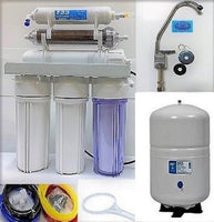  Reverse Osmosis DI/RO Water Filter Systems - Dual Outlet - 6 Gallon Tank - TFC-2012-200 Membrane