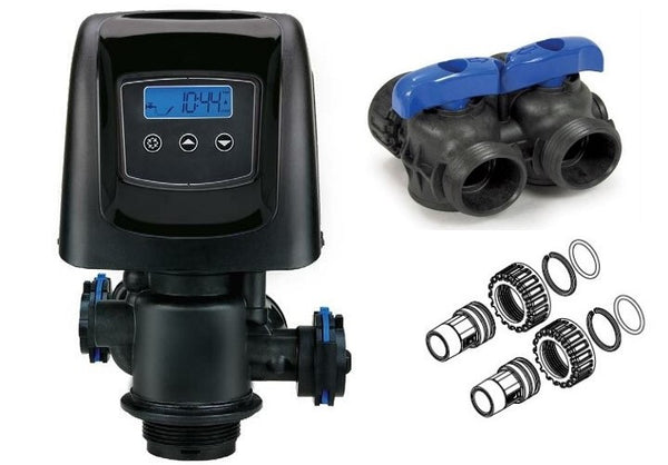 Fleck 5810SXT Filter Backwash Valve, Bypass and Pipe Connectors