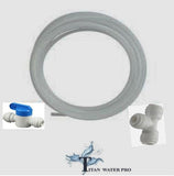 Refrigerator RO Connection Kit 1/4" OD Tubing, Union T, Inline Ball Valve