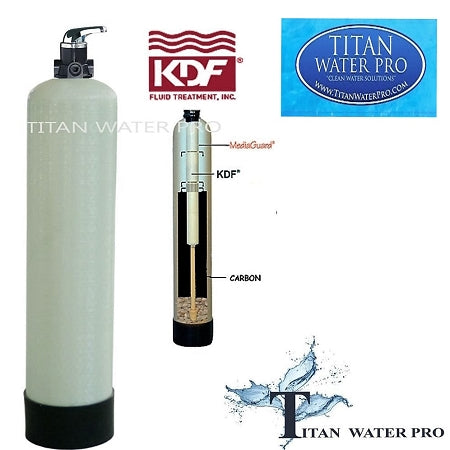 WHOLE HOUSE WATER FILTER SYSTEMS KDF85/GAC IRON/ SULFIDE 2 CU FT - WELL WATER 2 CUFT