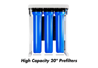 Reverse Osmosis Water Filtration - 600 GPD -Manual Flush Valve - 20" X 2.5" Pre Filters