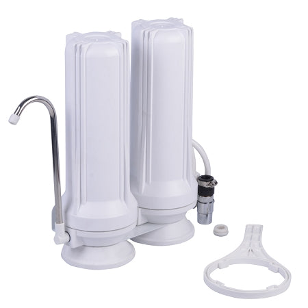 Counter Top Water Filter - 2 Stage Filtration - Sediment & Carbon Filter - VALUE 