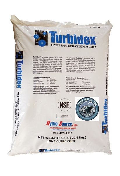 TURBIDEX, Sediment Filter Media, 1 Cu. Ft. bag, TURBIDEX - 50 Lbs