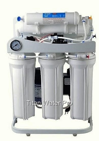RO Reverse Osmosis Water Filter 5 Stage System 200 GPD-Booster Pump & PSI Gauge    