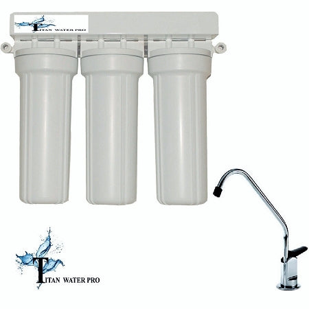 Under Sink Drinking Water Filter System - Sediment, GAC Carbon, Carbon Block